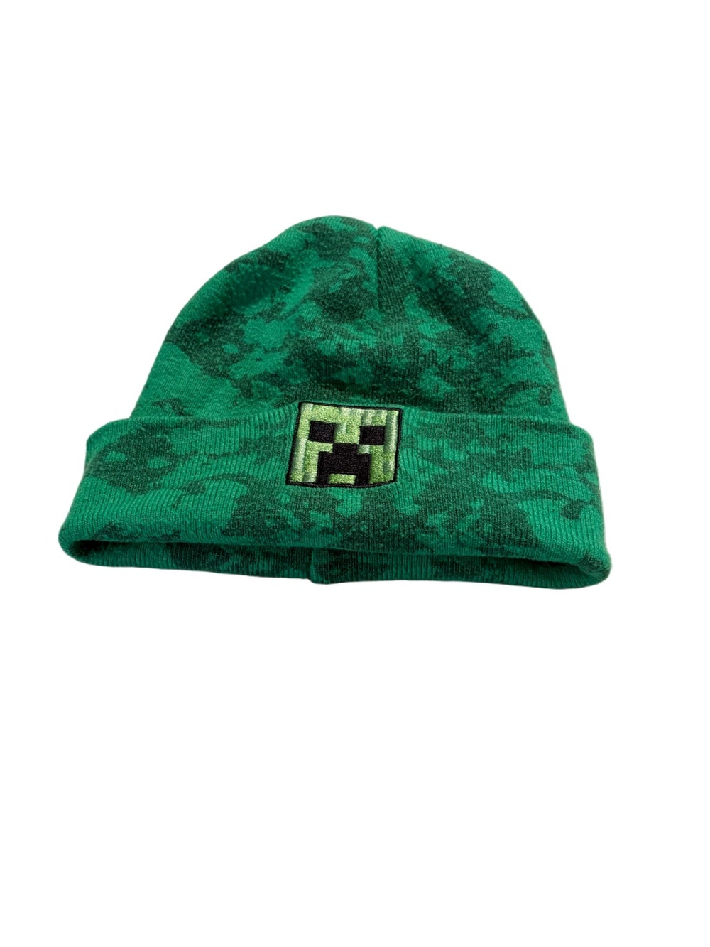 Kids Green Minecraft Creeper Toque